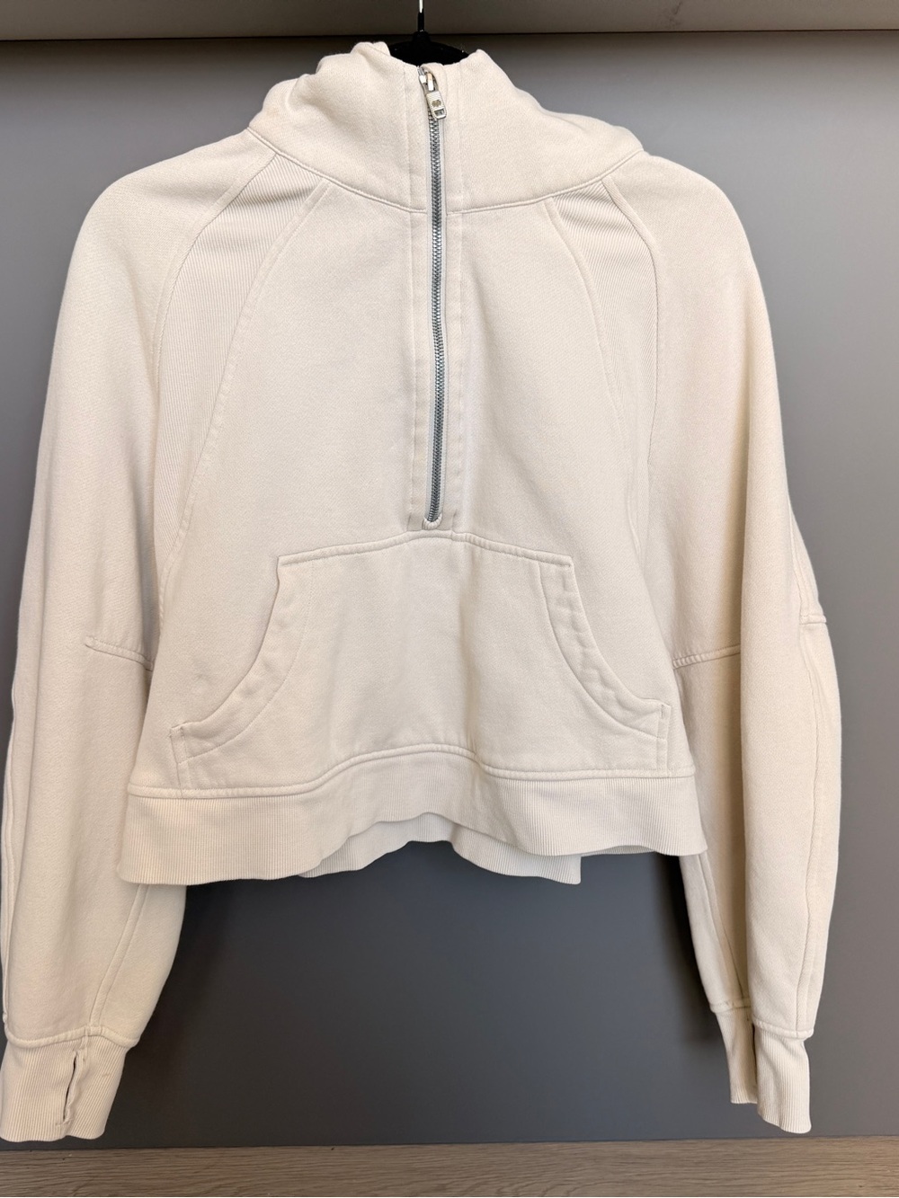 Scuba oversized half-zip hoodie